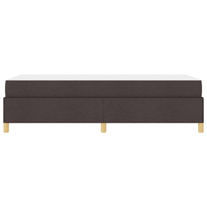 Box Spring Seng Med Madras Mørkebrun Og Hvid 100 X 200 Cm Stof - Billede 7