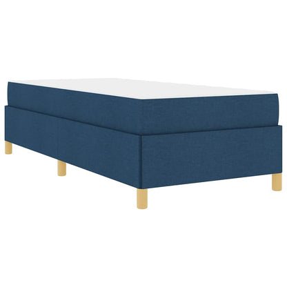 Box Spring Seng Med Madras Blå Og Hvid 100 X 200 Cm Skum - Billede 2