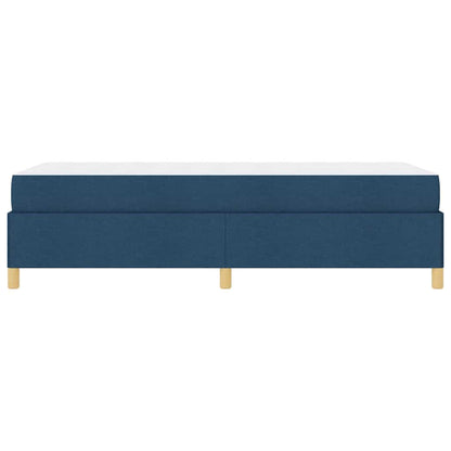 Box Spring Seng Med Madras Blå Og Hvid 100 X 200 Cm Skum - Billede 7