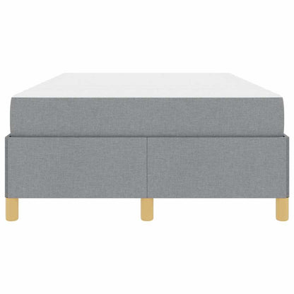 Box Spring Seng Med Madras Lysegrå Og Hvid 120 X 190 Cm Stof - Billede 6