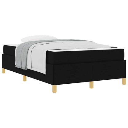 Box Spring Seng Sort Og Hvid Og Sort 120 X 190 Cm Stof - Billede 3