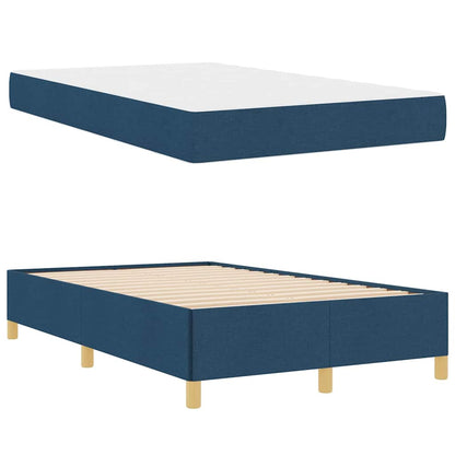 Box Spring Seng Med Madras Blå 120 X 190 Cm Stof - Billede 5