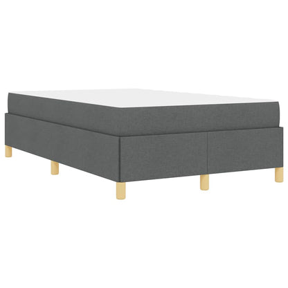 Box Spring Seng Mørkegrå Og Hvid Og Mørkegrå 120 X 200 Cm Stof - Billede 8