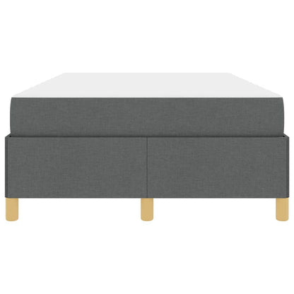 Box Spring Seng Mørkegrå Og Hvid Og Mørkegrå 120 X 200 Cm Stof - Billede 6