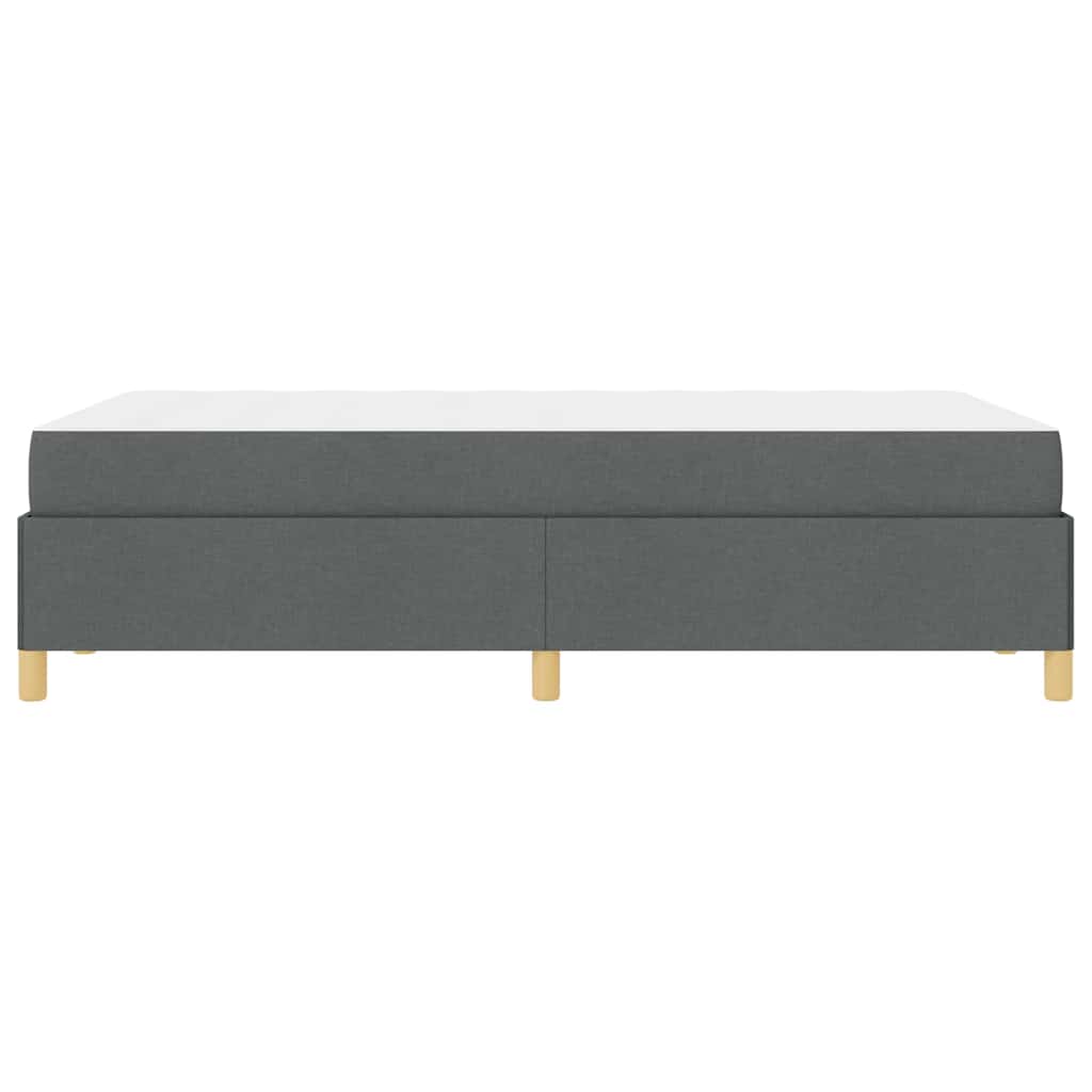 Box Spring Seng Mørkegrå Og Hvid Og Mørkegrå 120 X 200 Cm Stof - Billede 7