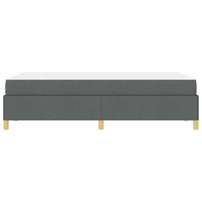 Box Spring Seng Mørkegrå Og Hvid Og Mørkegrå 120 X 200 Cm Stof - Billede 7