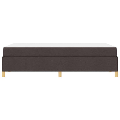 Box Spring Seng Hvid Og Mørkebrun 120 X 200 Cm Polyester - Billede 10