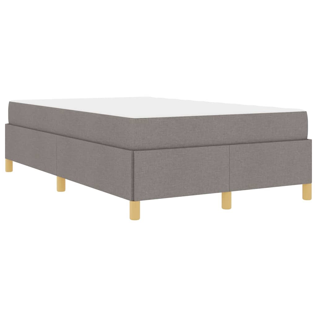 Box Spring Seng Med Madras Taupe Og Hvid 120 X 200 Cm Stof - Billede 2