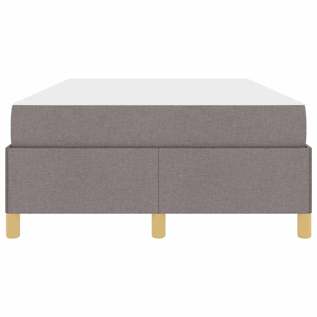 Box Spring Seng Med Madras Taupe Og Hvid 120 X 200 Cm Stof - Billede 6