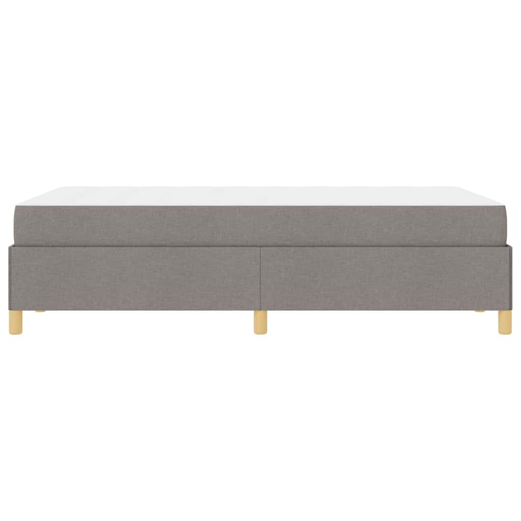 Box Spring Seng Med Madras Taupe Og Hvid 120 X 200 Cm Stof - Billede 7