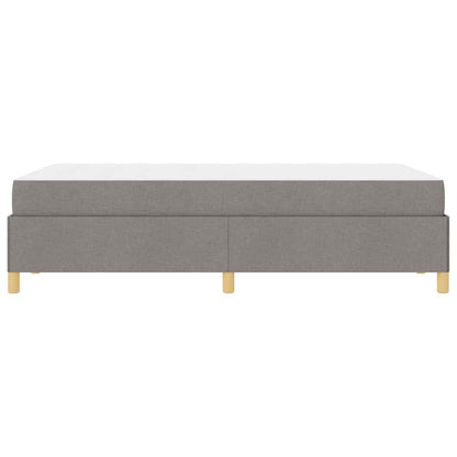 Box Spring Seng Med Madras Taupe Og Hvid 120 X 200 Cm Stof - Billede 7