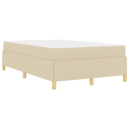 Box Spring Seng Med Madras Creme Og Hvid 120 X 200 Cm Stof - Billede 8