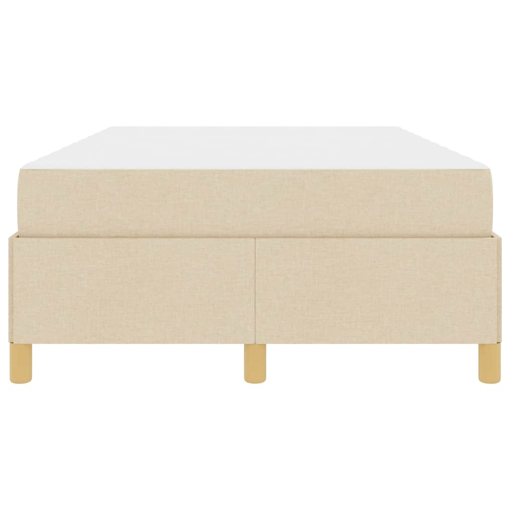 Box Spring Seng Med Madras Creme Og Hvid 120 X 200 Cm Stof - Billede 6