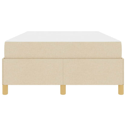 Box Spring Seng Med Madras Creme Og Hvid 120 X 200 Cm Stof - Billede 6