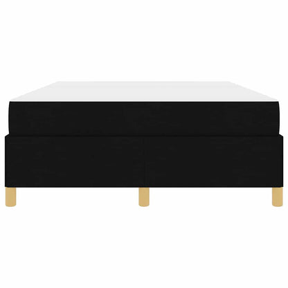 Box Spring Seng Med Madras Hvid Og Sort 140 X 190 Cm Stof - Billede 6