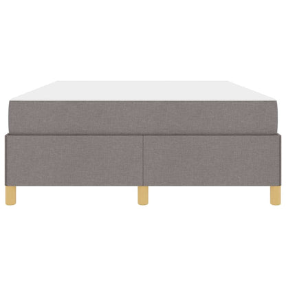 Box Spring Seng Med Madras Taupe Og Hvid 140 X 190 Cm Stof - Billede 6