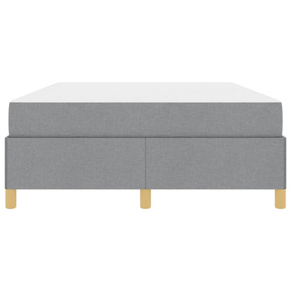 Box Spring Seng Lys Grå Og Hvid Og Lys Grå 160 X 200 Cm Stof - Billede 7
