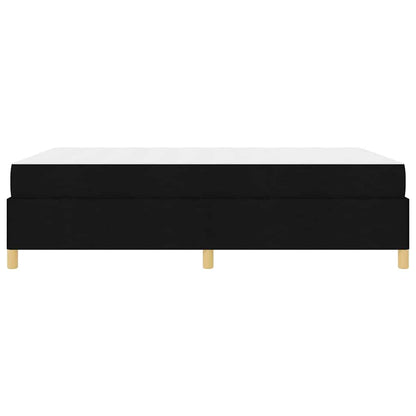 Box Spring Seng Sort Og Hvid Og Sort 160 X 200 Cm Stof - Billede 7