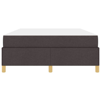 Box Spring Seng Med Madras Mørkebrun Og Hvid 160 X 200 Cm Stof - Billede 6