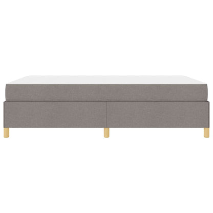 Box Spring Seng Med Madras Taupe Og Hvid 160 X 200 Cm Stof - Billede 7