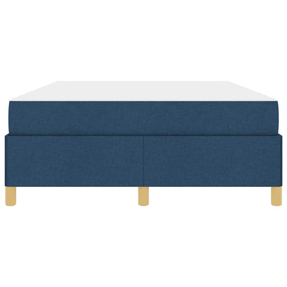 Box Spring Seng Med Madras Blå Og Hvid 160 X 200 Cm Stof - Billede 6