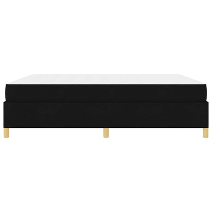 Box Spring Seng Sort Og Hvid Og Sort 180 X 200 Cm Stof - Billede 8