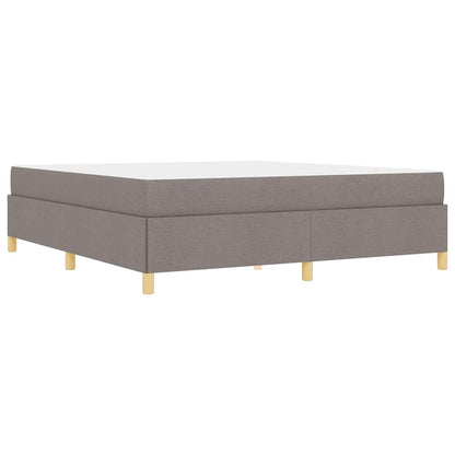 Box Spring Seng Med Madras Taupe Og Hvid 180 X 200 Cm Stof - Billede 8