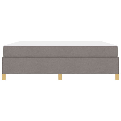 Box Spring Seng Med Madras Taupe Og Hvid 180 X 200 Cm Stof - Billede 6