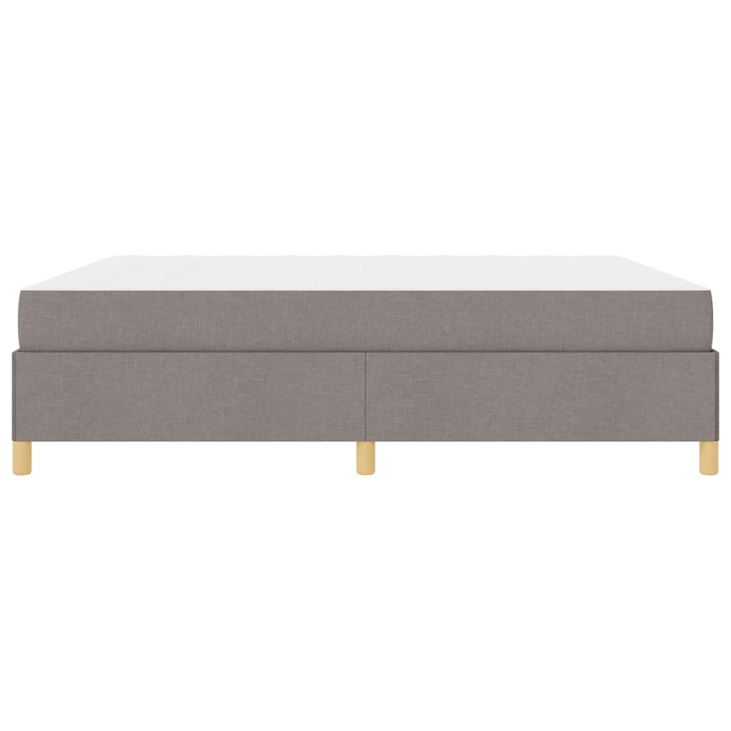 Box Spring Seng Med Madras Taupe Og Hvid 180 X 200 Cm Stof - Billede 7