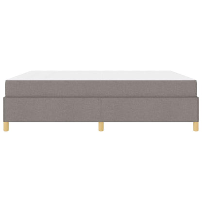 Box Spring Seng Med Madras Taupe Og Hvid 180 X 200 Cm Stof - Billede 7