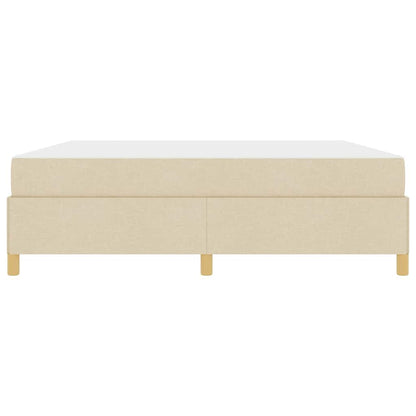 Box Spring Seng Creme Og Beige Og Hvid 180 X 200 Cm Stof - Billede 6