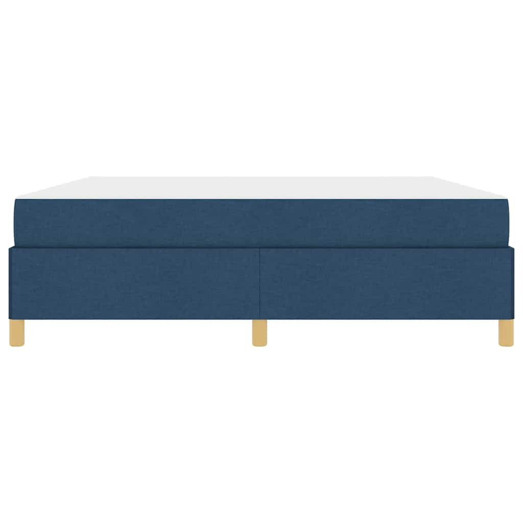 Box Spring Seng Med Madras Blå Og Hvid 180 X 200 Cm Stof - Billede 6