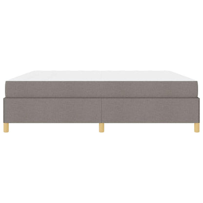 Box Spring Seng Med Madras Taupe Og Hvid 200 X 200 Cm Stof - Billede 7