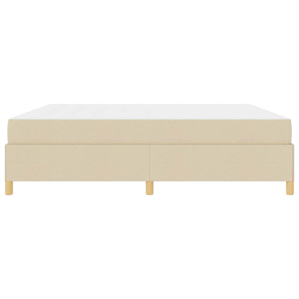 Box Spring Seng Med Madras Hvid Og Creme 200 X 200 Cm Stof - Billede 7