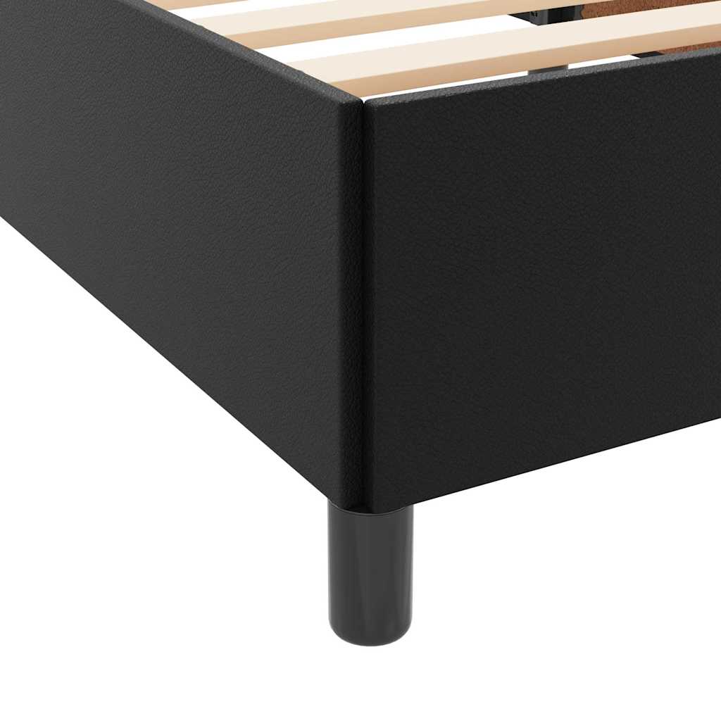 Sengeramme Med Madras Med Madras Sort 80 X 200 Cm Kunstlæder - Billede 10