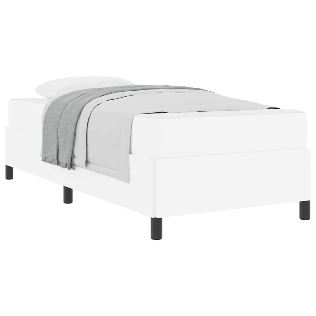 Sengeramme Med Madras Med Madras Hvid 80 X 200 Cm Kunstlæder - Billede 3