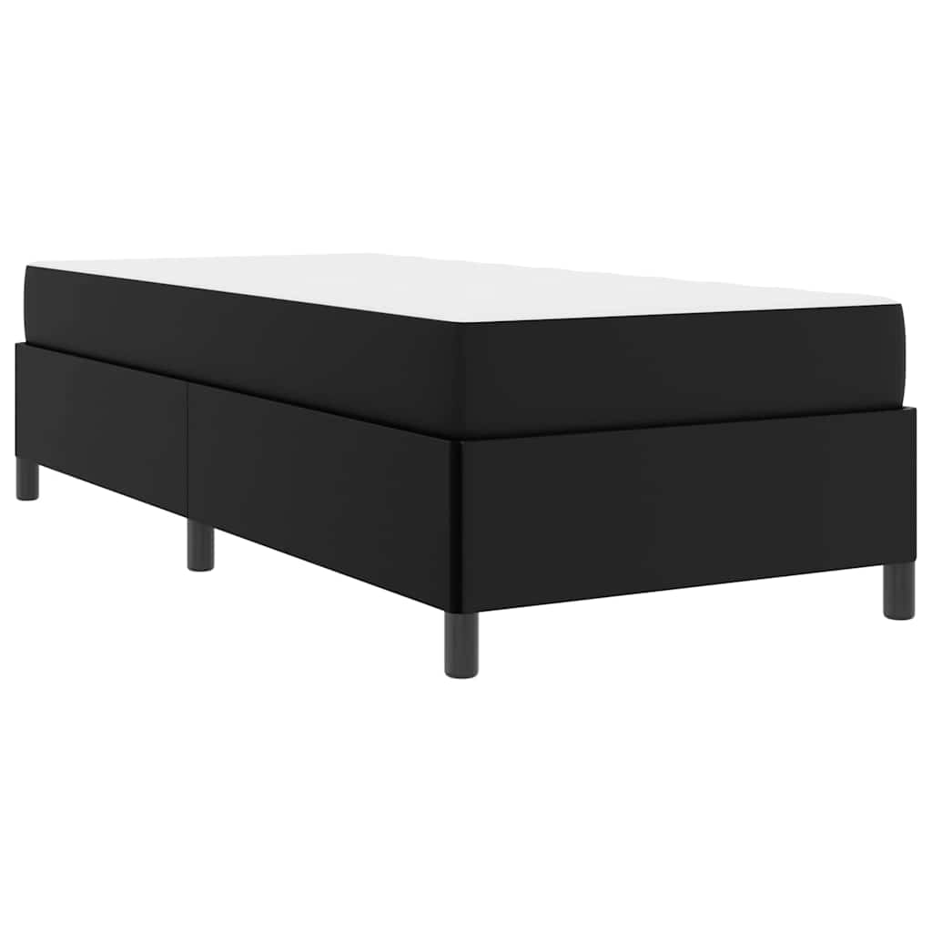 Sengeramme Med Madras Med Madras Sort 90 X 190 Cm Kunstlæder - Billede 2