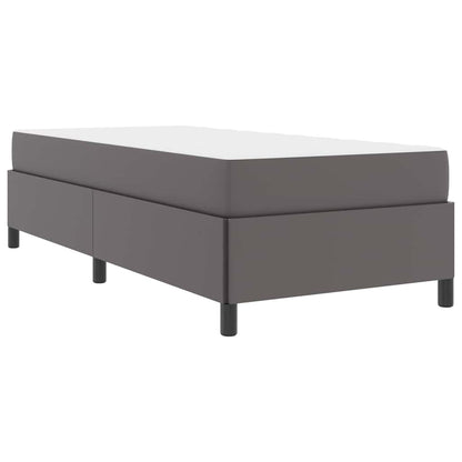 Sengeramme Med Madras Med Madras Grå 90 X 190 Cm Kunstlæder - Billede 2