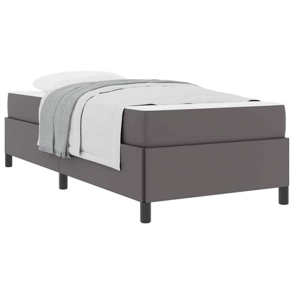 Sengeramme Med Madras Med Madras Grå 90 X 190 Cm Kunstlæder - Billede 3