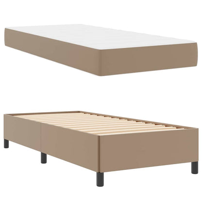 Sengeramme Med Madras Cappuccino 90 X 190 Cm Kunstlæder - Billede 5