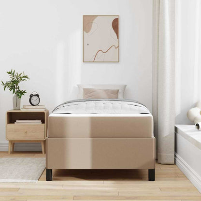 Sengeramme Med Madras Cappuccino 90 X 200 Cm Kunstlæder - Billede 4