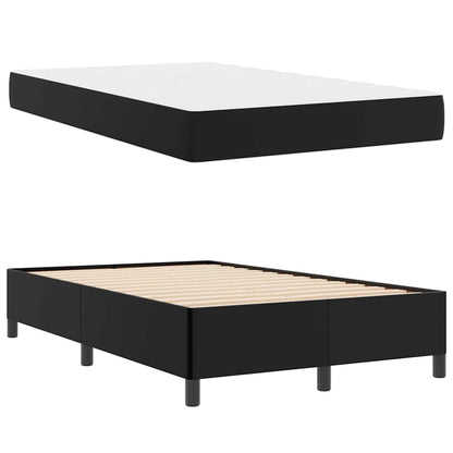 Sengeramme Med Madras Med Madras Sort 120 X 190 Cm Kunstlæder - Billede 5