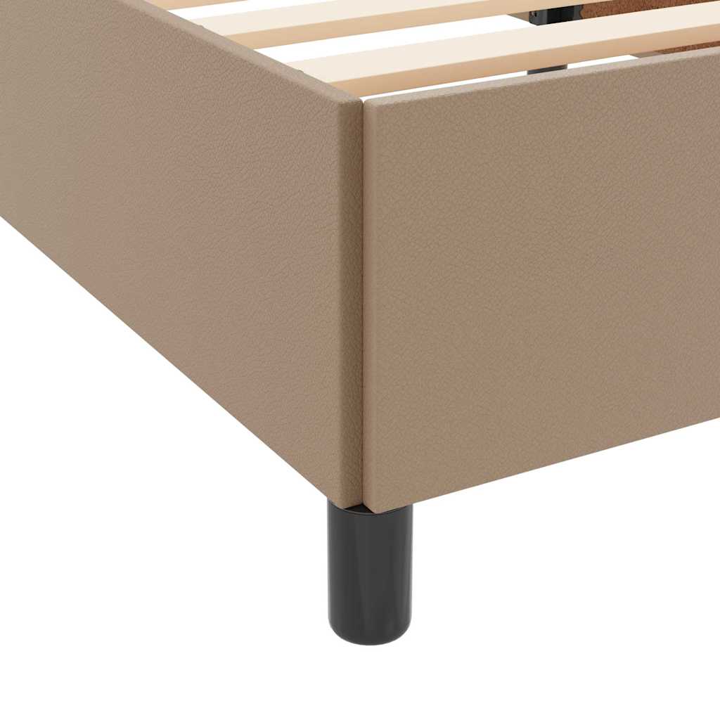 Sengeramme Med Madras Cappuccino 120 X 190 Cm Kunstlæder - Billede 9