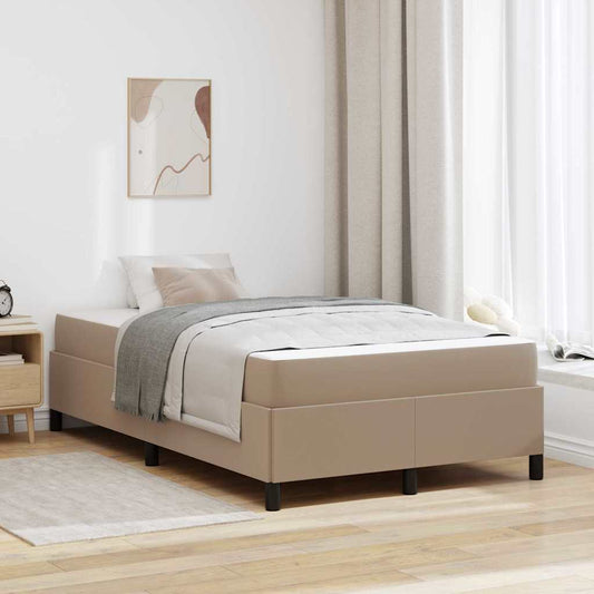 Sengeramme Med Madras Cappuccino 120 X 190 Cm Kunstlæder - Hovedbillede
