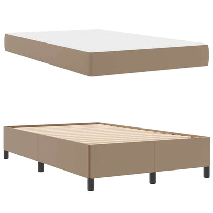 Sengeramme Med Madras Cappuccino 120 X 190 Cm Kunstlæder - Billede 5