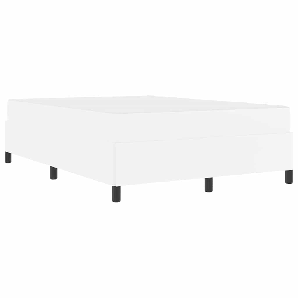 Sengeramme Med Madras Med Madras Hvid 140 X 190 Cm Kunstlæder - Billede 2