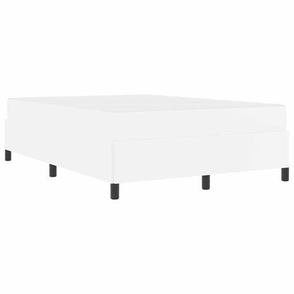 Sengeramme Med Madras Med Madras Hvid 140 X 190 Cm Kunstlæder - Billede 2