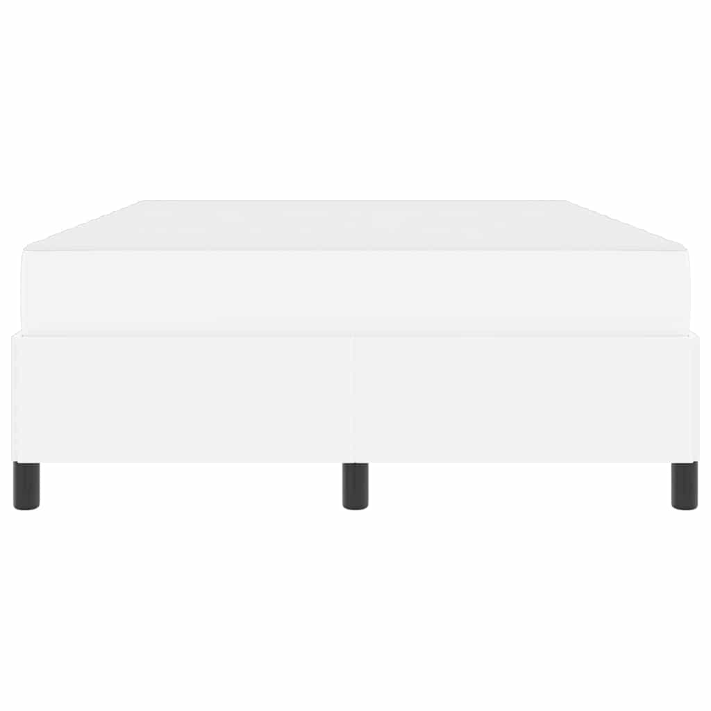 Sengeramme Med Madras Med Madras Hvid 140 X 190 Cm Kunstlæder - Billede 7