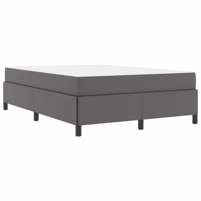 Sengeramme Med Madras Med Madras Grå 140 X 190 Cm Kunstlæder - Billede 2