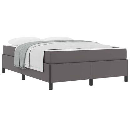 Sengeramme Med Madras Med Madras Grå 140 X 190 Cm Kunstlæder - Billede 3